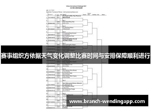 赛事组织方依据天气变化调整比赛时间与安排保障顺利进行